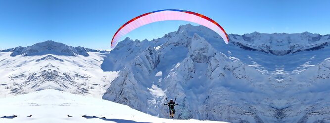 Trip Flüge - Paragleiten im Winter die Freizeit spüren und schwerelos über die Tiroler Bergwelt fliegen. Auch für Anfänger werden Flüge, Tandemflüge angeboten.